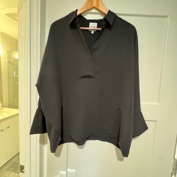 Women's Nic + Zoe oversized black blouse, size L - Picture 1 of 7